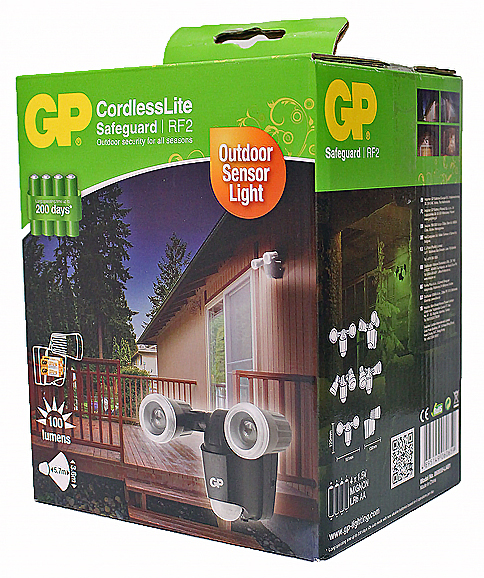 LED Außenleuchte mit Bewegungsmelder - GP Cordless Lite - Safeguard RF2