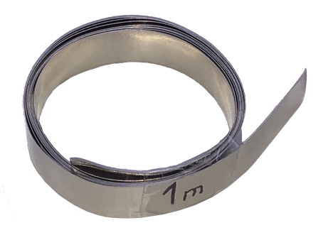 1m / 7mm Hilumin- Lötfahnen ( Nickelblech ) Akkuverbinder