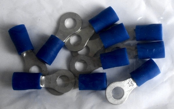 Ringkabelschuh, 2,5mm², M4, blau